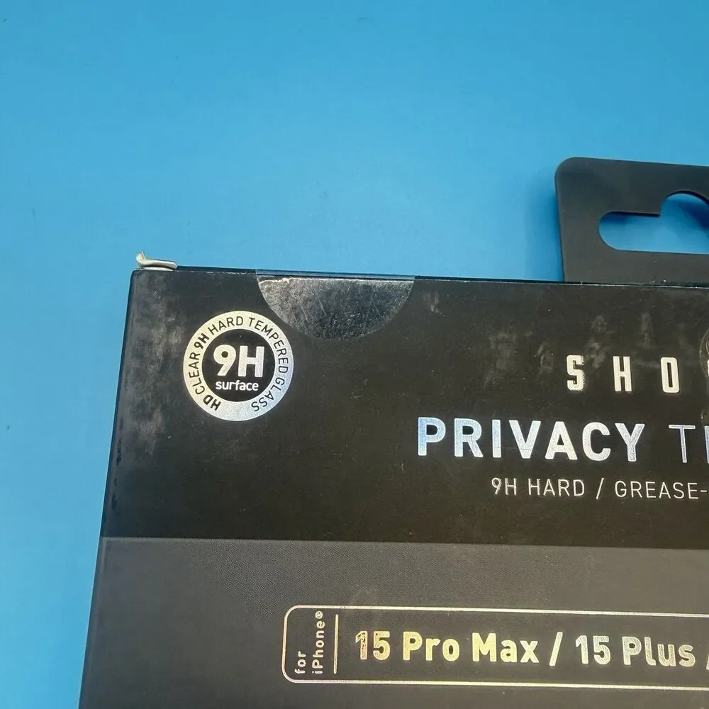 Shockwave Privacy Tempered Glass 3 Pack iPhone 15 Pro Max 15 Plus 14 Pro Max